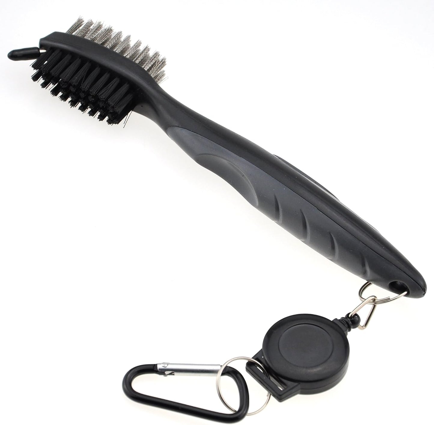 Microfiber Waffle Pattern Golf Towel | Club Groove Cleaner Brush | Foldable Divot Tool with Magnetic Ball Marker
